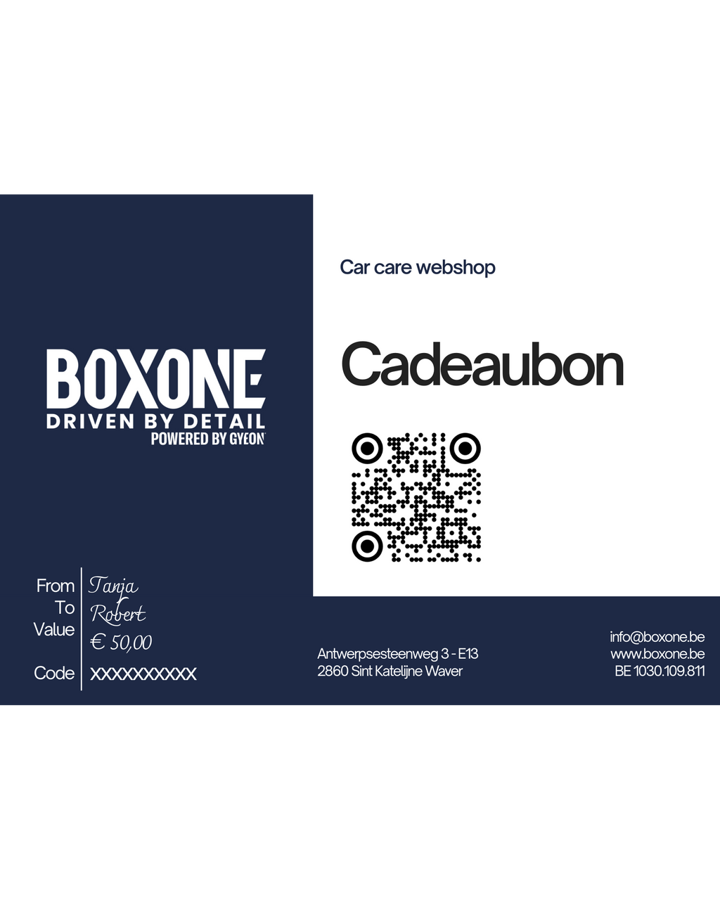 BoxOne Cadeaubon